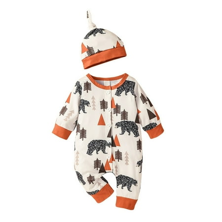 

WZHKSN Newborn Baby Girls Print Bodysuits