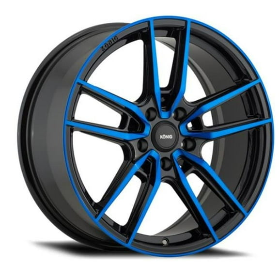 18 x 8 in. Myth 5 x 108 mm ET43 Wheel, Gloss Black with Blue Tinted Clearcoat