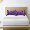 thumbnail image 5 of GZHJMY Spring Lilac Purple Floral Satin Silk Pillowcase for Hair and Skin, Lightweight Soft Standard Size Pillow Cases, Cooling Pillow Covers with Envelope Closure 20x40in Home Decor, 5 of 7