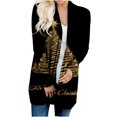 thumbnail image 2 of Cárdigan de manga larga suelto de otoño e invierno para mujer, abrigo con estampado navideño Fridja  po3883, 2 of 9