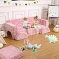 thumbnail image 2 of 8PCS Mondular Kids Play Couch,Toddler Sectional Sofa Building Fort for Gaming Reading,Foam Nugget Set for Playroom Bedroom Pink, 2 of 8