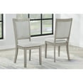 thumbnail image 5 of 5 Pieces Oak Wood Dining Set, 42" Round Dining Table 4 Side Chairs, Gray, 5 of 10