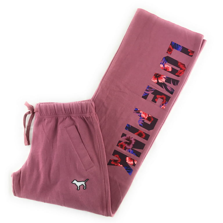 Victoria Secret Love Pink Women Straight leg Sweatpants Black Rainbow  Letters XS
