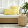 thumbnail image 4 of Home Soft Things 2 Piece Cable Knit Throw Pillow Cover - Jojoba Yellow - 14" x26", 4 of 7