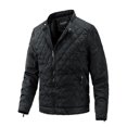 thumbnail image 1 of AIOPESON Parkas básicas para hombre, abrigos cálidos de Color sólido con cuello levantado informal, chaquetas de invierno simples de alta calidad a la moda para hombre AIOPESON abrigo de poliéster y algodón, 1 of 6