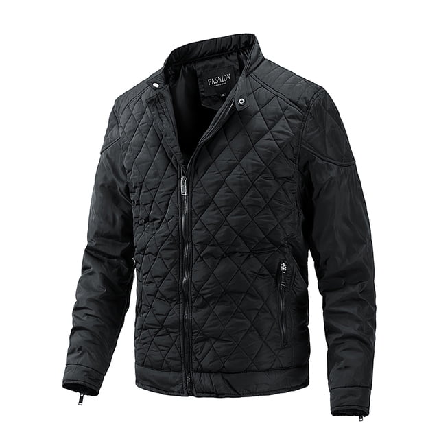 AIOPESON Parkas básicas para hombre, abrigos cálidos de Color sólido con cuello levantado informal, chaquetas de invierno simples de alta calidad a la moda para hombre AIOPESON abrigo de poliéster y algodón