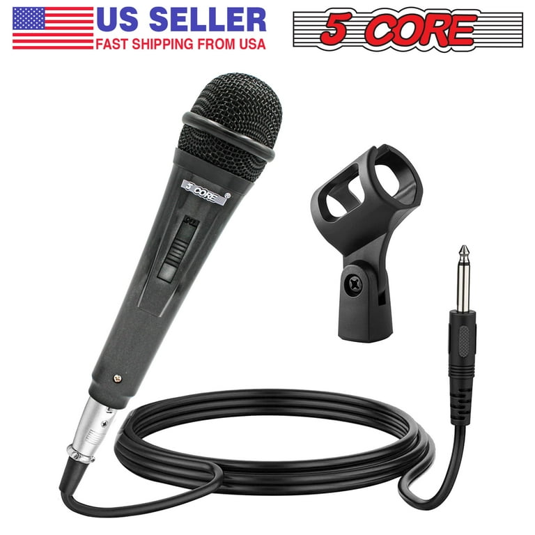 Handheld Karaoke DJ Vocal Dynamic Microphone Mic On/Off Switch XLR to 1/4  Cable - Helia Beer Co