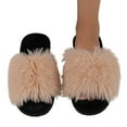 thumbnail image 2 of Qicasul Women's slipper Winter Fuzzy Fluffy Fleece Slippers Indoor Cozy Shoes With Sole for Home Comfort And Warmth Khaki, 2 of 3