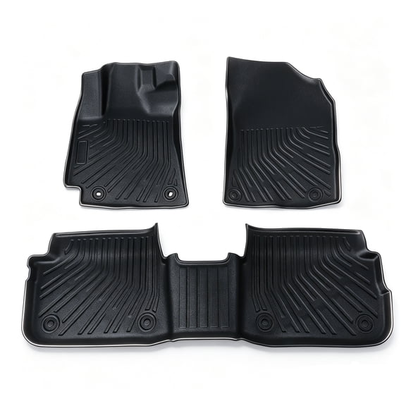 findmall Black TPE Floor Mats for 2009-2013 Toyota Corolla 2 Row 3 Pieces Set Custom Fit All Weather Car Floor Liners Waterproof Anti-Slip Car Interior Mats