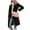Black, variant on Women'S Winter Coat Casual Notched Lapel Single-Breasted Peacoat Black XXXL