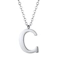 thumbnail image 1 of Colgante Inicial C PROSTEEL Collar de plata con letra del alfabeto acero inoxidable para mujeres y niñas regalo de Cumpleaños joyería con encanto de nombre personalizado, 1 of 7