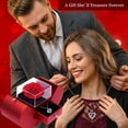 thumbnail image 7 of Preserved Red Real Rose with "I Love You" Heart Necklace, Eternal Flower Gift for Her, Mom, Wife, Girlfriend, Grandma on Valentine's Day, Christmas, Birthday, Mother's Day, Anniversary, Thanksgiving, 7 of 7