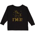 thumbnail image 3 of Inktastic 3rd Birthday Unicorn Girls Long Sleeve Toddler T-Shirt, 3 of 5