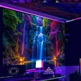 thumbnail image 6 of Simpkeely Blacklight Waterfall Tapestry - UV Reactive Glow in the Dark Neon Forest Wall Hanging, Vibrant Nature Landscape Wonderland for Bedroom, Living Room Decor - 51.2" x 59.1", 6 of 7