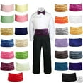 thumbnail image 1 of 27 Color New 2pc Satin Vest + Cummerbund only Baby Toddler Kid Teen Formal Boy, 1 of 2