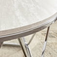 thumbnail image 6 of SEI Furniture Luna 33" Round Faux Stone Top Coffee Table in Silver, 6 of 8
