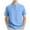 Light Blue, variant on Kovlvoll Shirts for Men Summer V Neck Short Sleeve T-Shirt Solid Color Loose Casual Lightweight Tee Shirt with Pocket