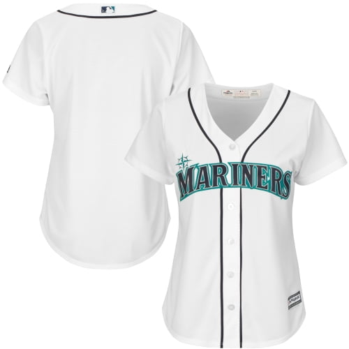 Seattle Mariners Majestic Women's Cool Base Jersey White by MAJESTIC LSG