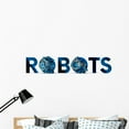 thumbnail image 1 of Robots Mechanical Letters Wall Decal Wallmonkeys Peel and Stick Decals for Boys (48 in W x 27 in H) WM502797, 1 of 4