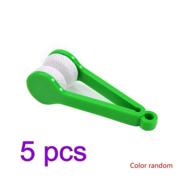5pcs Portable Multifunction Microfiber Glasses Soft Brush Spectacles Cleaner brush Portable Tool Random Color