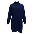 thumbnail image 4 of Womens Casual Sweatshirt Dress Long Sleeve Neck Wrap Hem Loose Fall Winter Long Pullover Dresses Dresses for Bride Women plus Size Dress Dress Women Eyelet Dress Women Casual Dresses for Summer Tee, 4 of 5