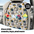 thumbnail image 5 of Fuzoiu Hawaiian Style Print 2 Pack Kick Mat Back Seat Protector With 3 Storage Pockets, Universal Car Seat Back Organizer For Kids Pets, Waterproof Backseat Protector For Most Car, 5 of 8