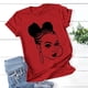 thumbnail image 2 of Tops de Manga Corta de las Mujeres, Cuello Redondo Impreso, Camiseta de Manga Corta para las Mujeres, 2 of 3