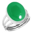 thumbnail image 1 of 925 Silver Ring For Women - Teens Natural Green Onyx Stone Silver Ring Size 12 May Birthstone Elegant Silver Ring Size 12 Gift For Mom On New Year 925 Gemstone Silver Jewelry, 1 of 5