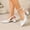 Beige, variant on Chunky Slingback Heels for Women, Fashion Pointed Toe Bow Tie Block Heel Pumps, Office Wedding Party Dress Shoes