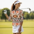 thumbnail image 4 of Uorisanigo Tribal Horse Womens 3/4 Long Sleeve Golf Polo Shirts Versatile Fashionable Women's Dry-Fit Golf Polo Shirts with Zipper Comfortable Relaxed Quick Dry Outing Wear Size XL, 4 of 7