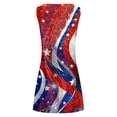 thumbnail image 5 of Sakmal Patriotic Sundresses for Curvy Women Red Mini Independence Day Dress Stars Sleeveless Dresses, 5 of 5