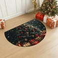 thumbnail image 5 of Uutvery Household Absorbent Nonslip Foot Mat Christmas Carpet Entrance Door Semicircle Mat Dirt Proof Bathroom Kitchen Decor Floor Mat for Home Shop Holiday Decor 23.62x19.69 Inch, 5 of 6