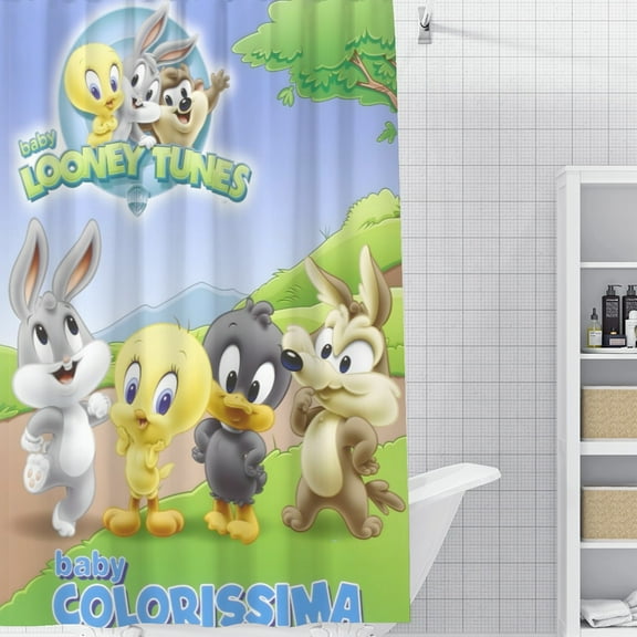 Baby Looney Tunes-theme Bathroom Shower Curtain Home Decor,Bath Curtains Durable Waterproof Bath Curtain , Adluts Girls Boys Bathroom Decor House Gifts 60x71inch（150cmX180cm）