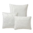 thumbnail image 5 of Sweet Home Collection Luna 7 Piece Crushed Velvet Comforter Set, King, Ivory, 5 of 5