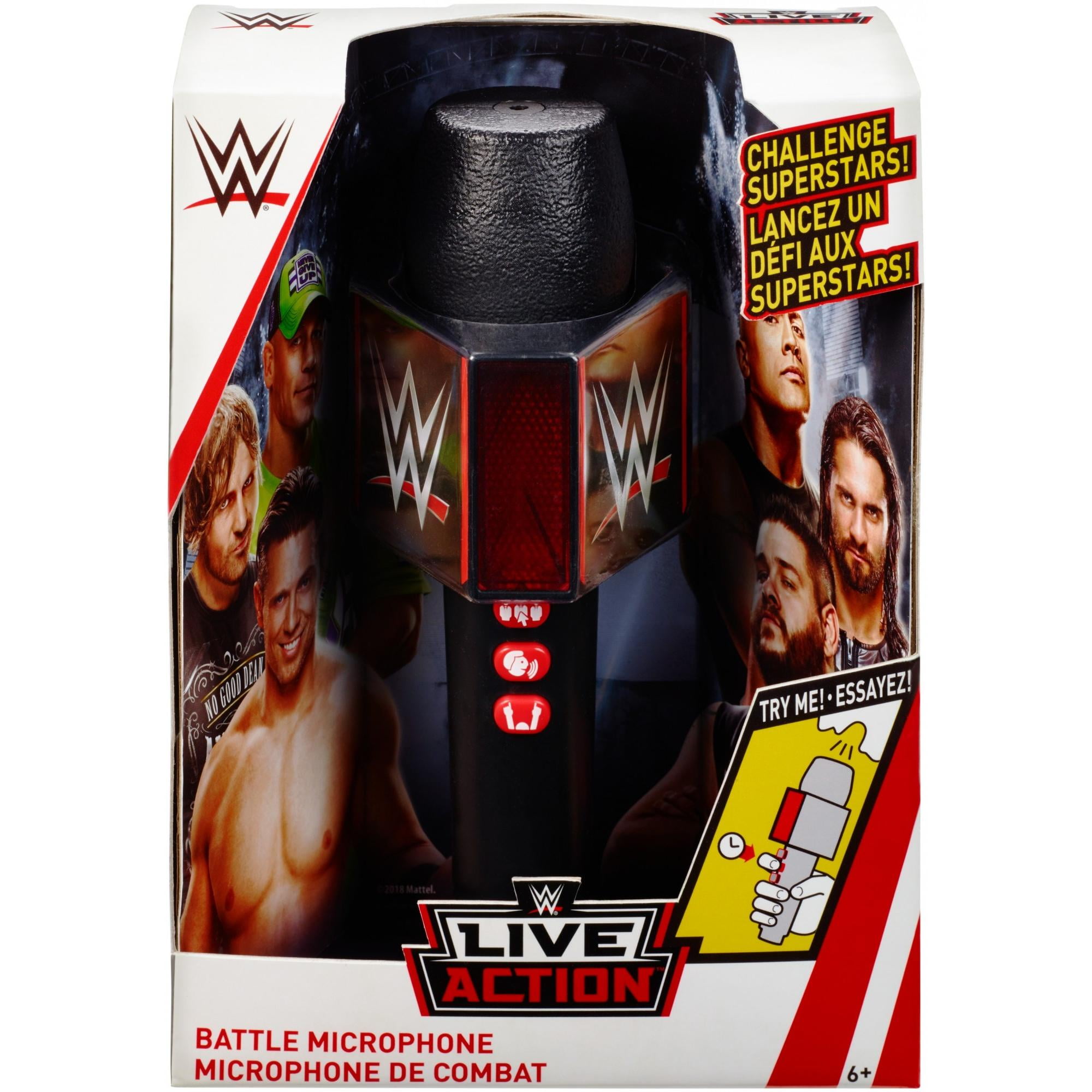 2018 WWE WWF Mattel Live Action Wrestling Battle Microphone Mic FXR16 for sale online 