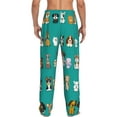 thumbnail image 7 of Salouo Cartoon Dogs Print Pajama Pants for Men, Lounge Pants Elastic Waistband Casual Men's sleepwear Loungewear Sleep Pajama Pant -Large, 7 of 7