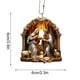 thumbnail image 3 of Decoración Navideña, Efecto 3D, Visión Estereoscópica Navideña 2024, Colgante de Bendición de Nacimiento, Acrílico, Adornos Colgantes para Coche, Decoraciones Navideñas para Interiores., 3 of 5