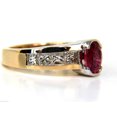thumbnail image 3 of 2.66CT NATURAL FINE GEM RUBY DIAMOND RING PRINCESS CUT ACCENTS 14KT, 3 of 11