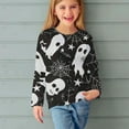 thumbnail image 2 of Odeerbi Toddler Girls Fall Winter Basic Layering T-Shirt Halloween Basic Tees 3-14 Years Kids Long Sleeve Shirt Halloween Pullover Base Layer Shirts Toddler Clothes Black, 2 of 6