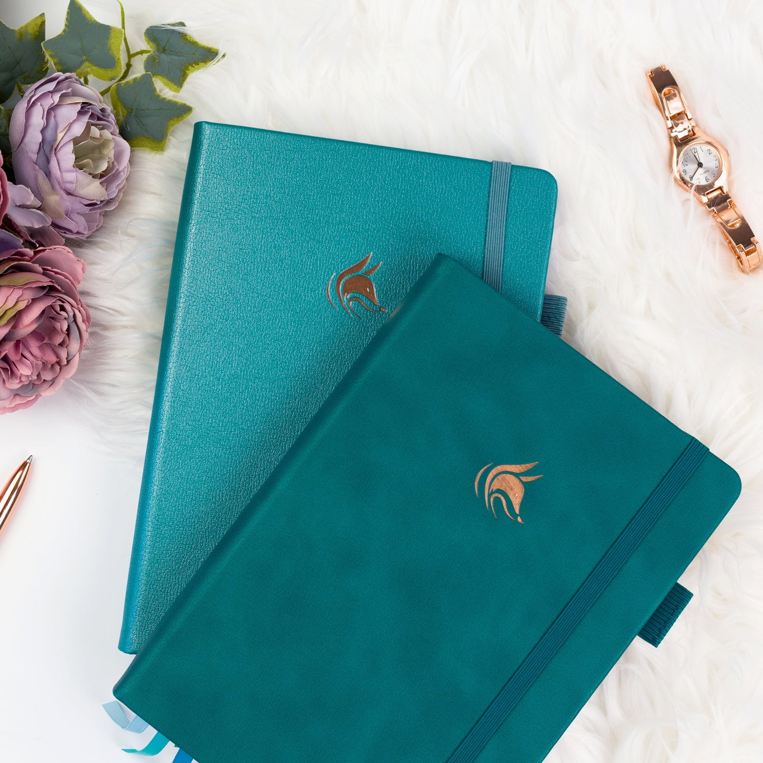 Clever Fox Planner Premium Edition – Undated Luxurious Weekly & Monthly Planner to Increase Productivity and Hit Your Goals – Organizer – Start Anytime, A5, Lasts 1 Year, Dark Teal (Weekly)