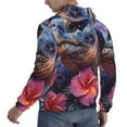 thumbnail image 6 of Salouo Realistic Flower Turtle Pattern Men's Fall Hoodie Sweatshirt,Sport Hoodie with Pockets for Men Pullover Casual Hooded Sweatshirt-4X-Large, 6 of 7