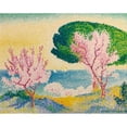 thumbnail image 2 of Henri-Edmond Cross 14x12 Black Ornate Wood Framed Double Matted Museum Art Print Titled: Spring Rose (1908), 2 of 5