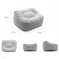 thumbnail image 1 of Almohada inflable para reposapiés, taburete de masaje de pies de PVC flocado, cojín relajante para viajes al aire libre, hogar, oficina, avión (gris), 1 of 5