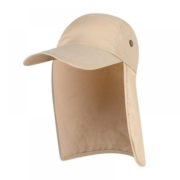 Mens UPF 50  Sun Cap Fishing Hat Baseball Cap with Face Neck Cover Flap