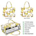 thumbnail image 2 of Large Capacity Tote Bag,Yellow Butterfly Pattern Handbag Fashion Luxury Tote Bag,15.7"x13"x 5.1" Inches,Laptop Compatible, 2 of 6