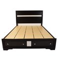 thumbnail image 2 of Queen Storage Bed Frame with 2 Drawers, Black Wood Platform Bed with Headboard, No Box Spring Needed, Underbed Storage Bedroom Furniture, 2 of 8