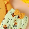 thumbnail image 5 of qiiinnHk Baby Girl Clothes Long Sleeve Romper Bodysuit and Bee Print Pants Fall Winter Baby Girl Outfit Sets 6-9 Months,Yellow, 5 of 5