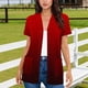 thumbnail image 2 of Camiseta de Cuello Redondo de Color Sólido Casual de Ajuste Suelto con Poliéster Suave, Camiseta de Verano para Uso Diario en Casa O Trabajo, 2 of 5