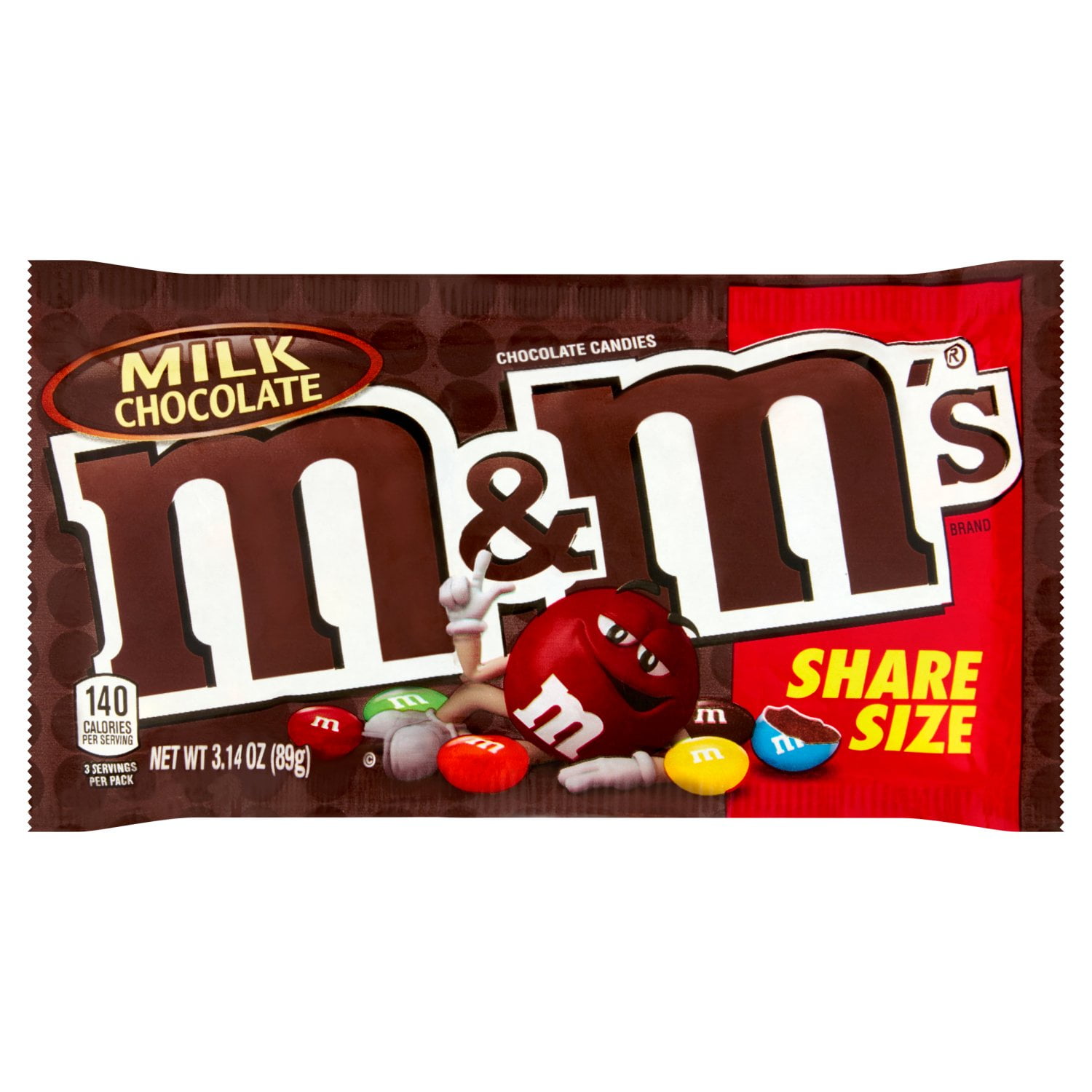 M&M's Milk Chocolate Candy Sharing Size Milk Chocolate - 3.14 Oz