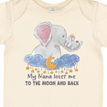 thumbnail image 4 of Inktastic My Nana Loves Me to the Moon and Back Elephant Family Boys or Girls Baby Bodysuit, 4 of 5